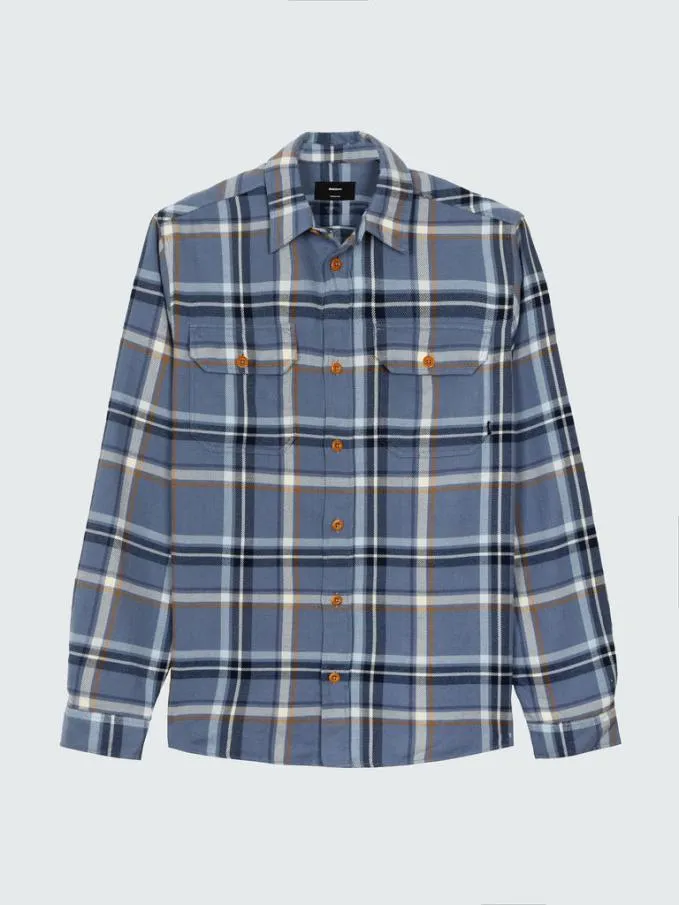 Men Beardsmore Shirt Blue Check Finisterre Shirts