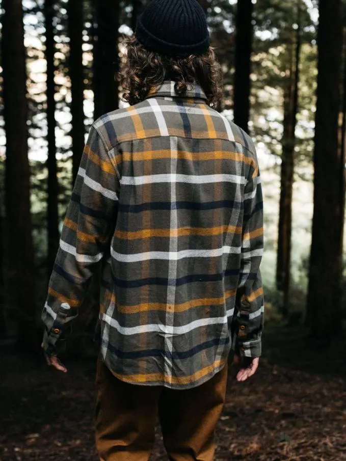 Men Beardsmore Shirt Olive Check Finisterre Shirts