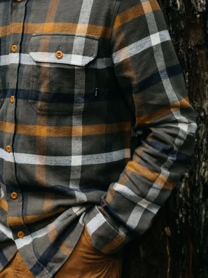 Men Beardsmore Shirt Olive Check Finisterre Shirts