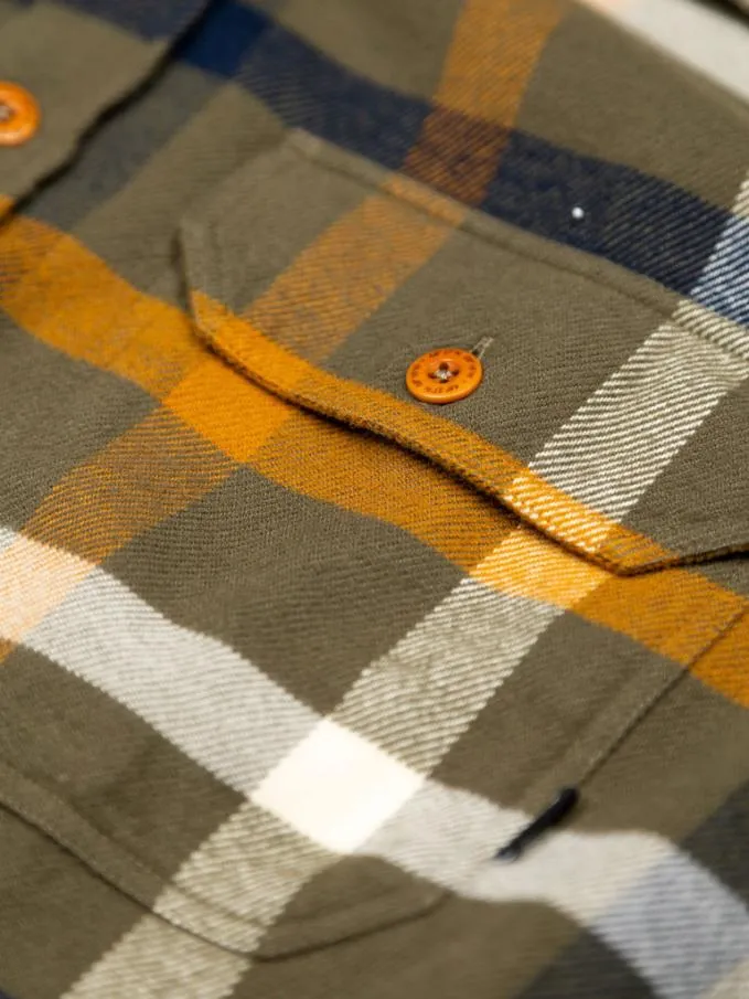 Men Beardsmore Shirt Olive Check Finisterre Shirts