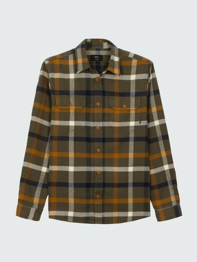 Men Beardsmore Shirt Olive Check Finisterre Shirts