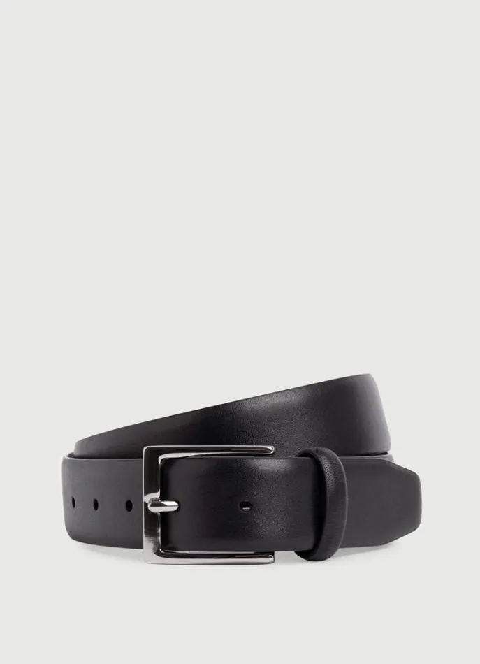 Men Belts Hackett London Leather Belt Black