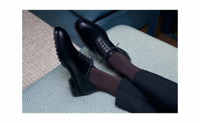 Men Black Calf Leather Lace Up Shoes Manolo Blahnik LaceUps