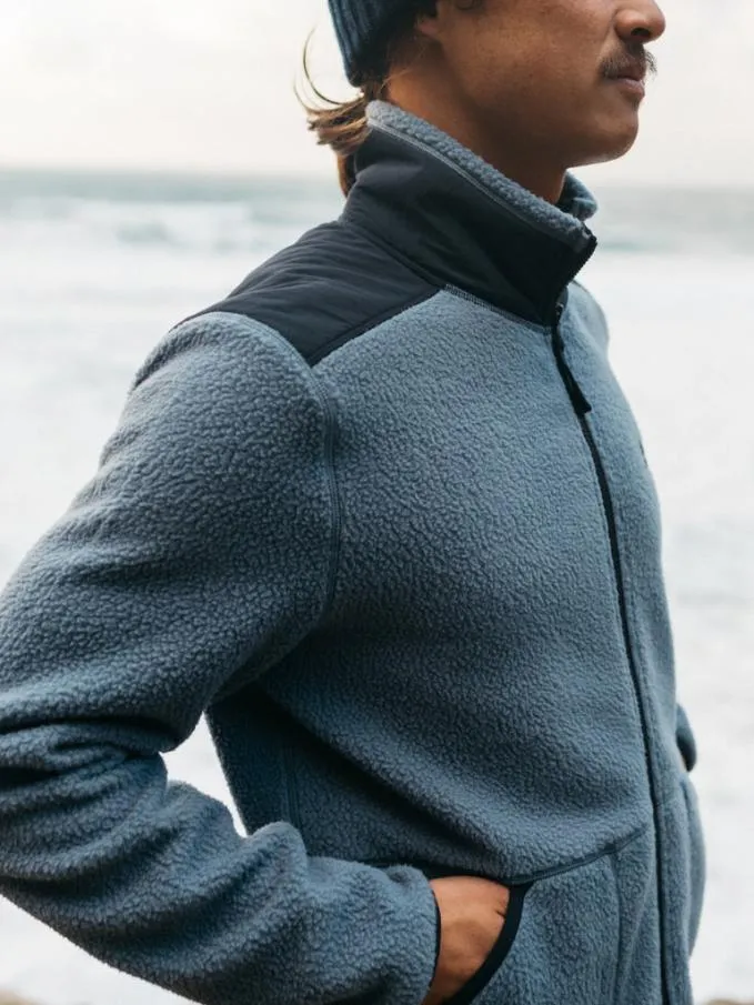 Men Bolster Full Zip Fleece Indigonavy Finisterre Fleece