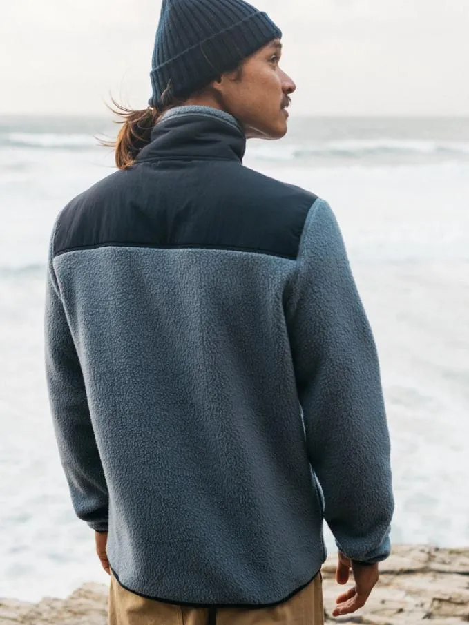 Men Bolster Full Zip Fleece Indigonavy Finisterre Fleece