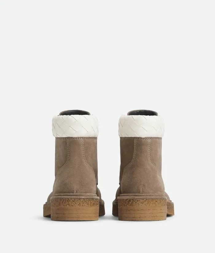 Men Bottega Veneta Boots Haddock LaceUp Ankle Boot Driftwoodwhite