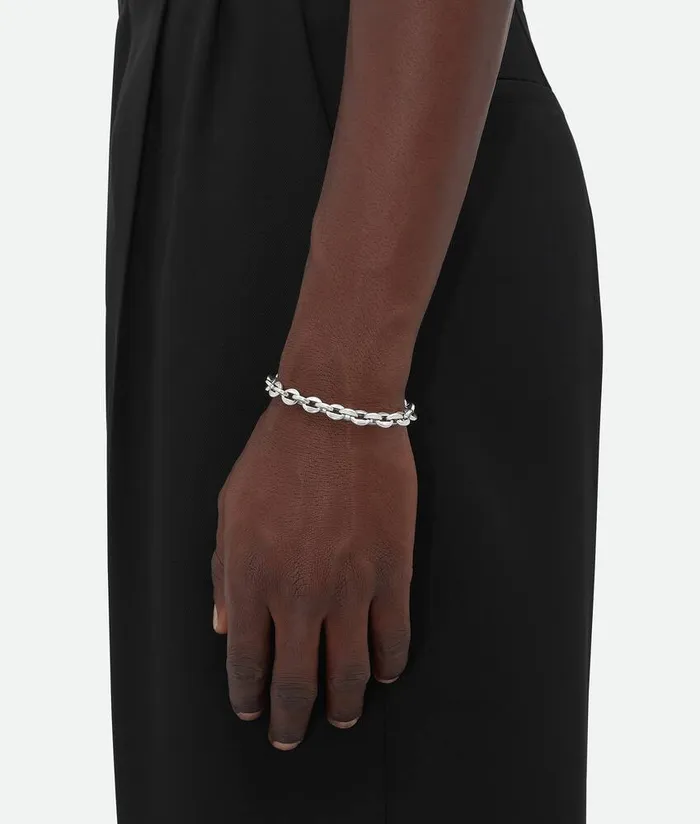 Men Bottega Veneta Bracelets Shape Chain Bracelet Silver