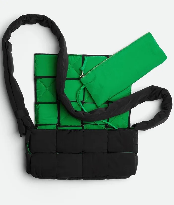 Men Bottega Veneta Crossbody Padded Tech Cassette Black Parakeet