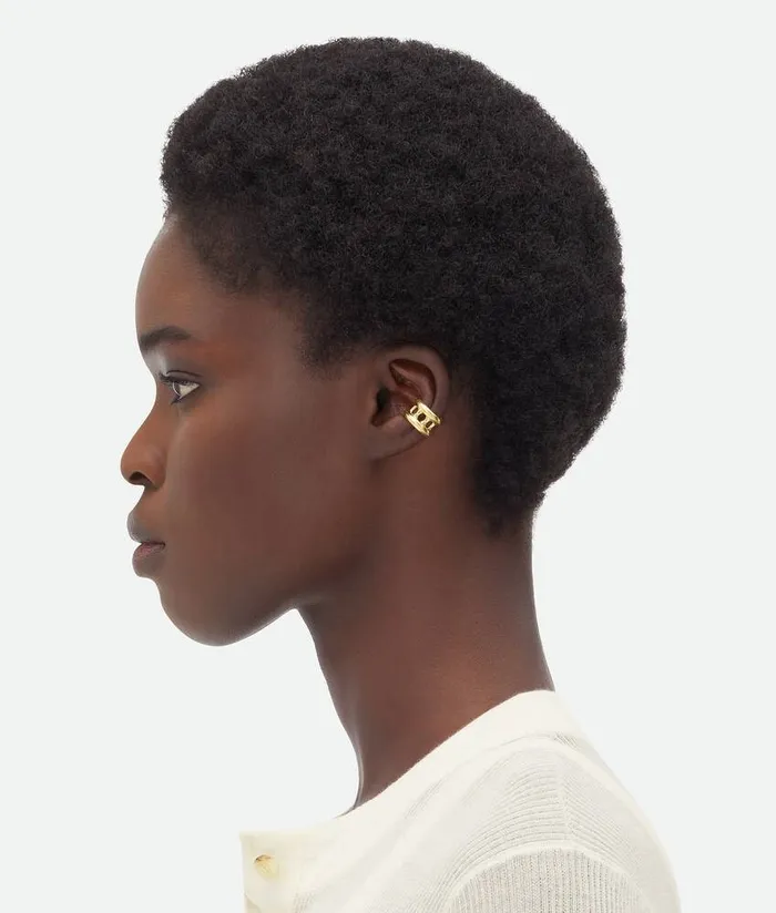 Men Bottega Veneta Earrings Watch Earcuff Yellow Gold
