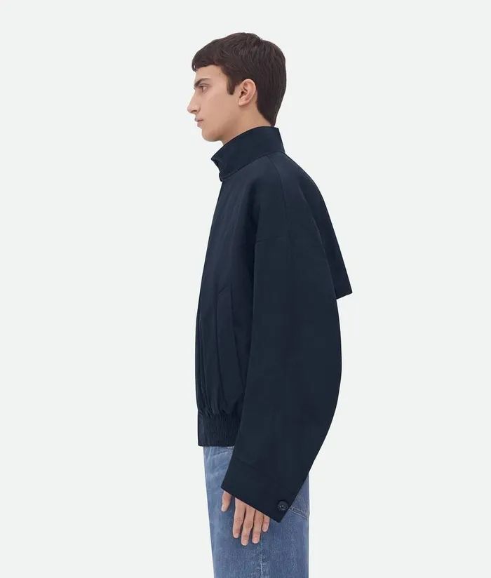 Men Bottega Veneta Jackets Tech Nylon Jacket Dark Navy