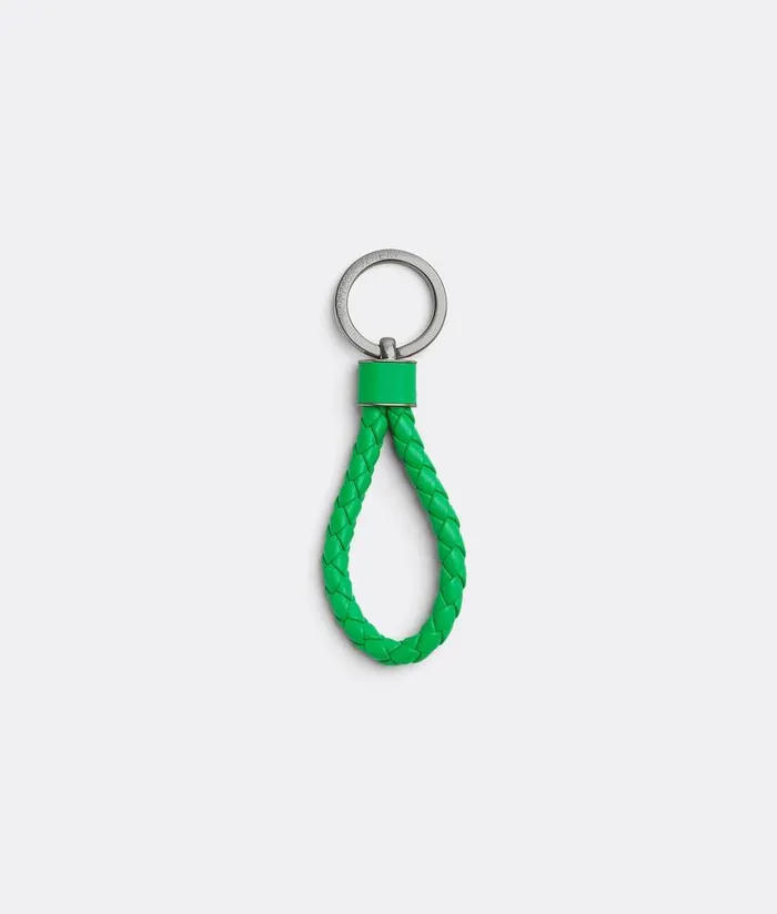 Men Bottega Veneta Key Rings Intreccio Key Ring Parakeet