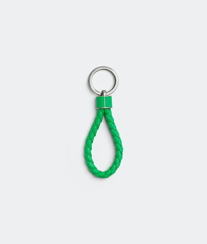 Men Bottega Veneta Key Rings Intreccio Key Ring Parakeet