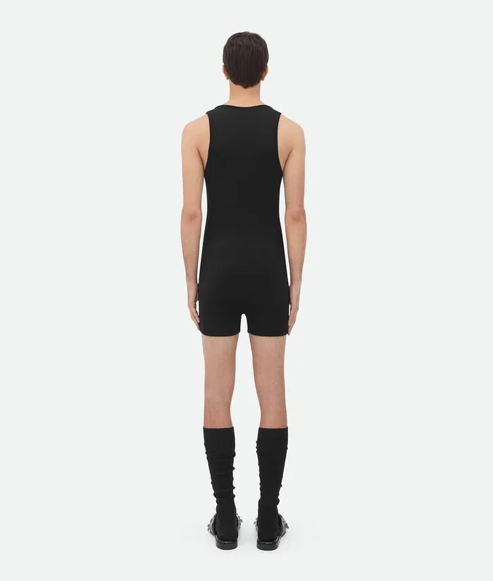 Men Bottega Veneta Knitwear Textured Nylon Body Black