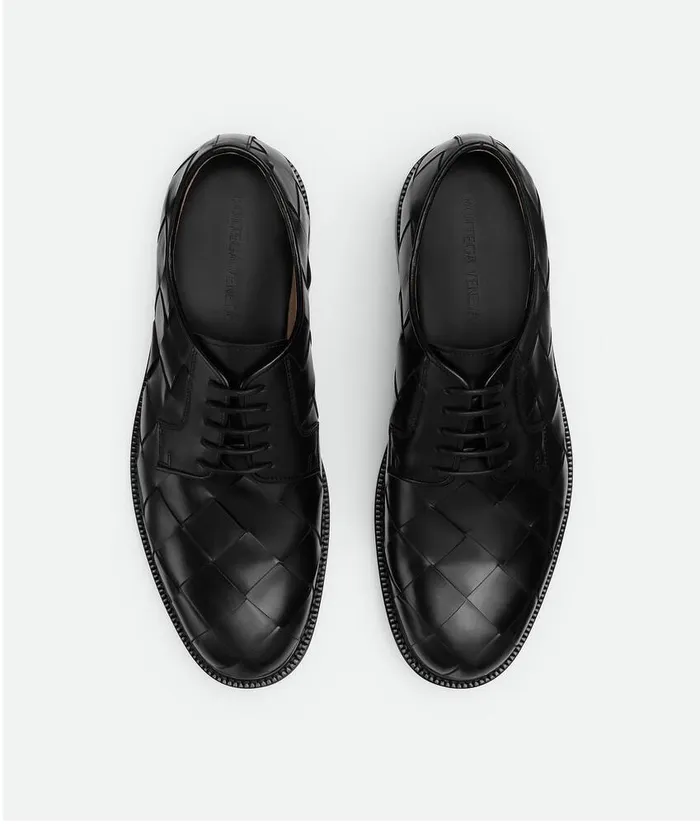 Men Bottega Veneta LaceUps Tie LaceUp Shoe Black