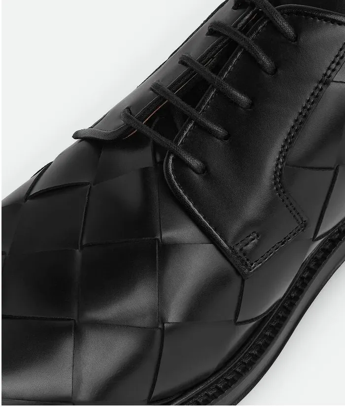 Men Bottega Veneta LaceUps Tie LaceUp Shoe Black