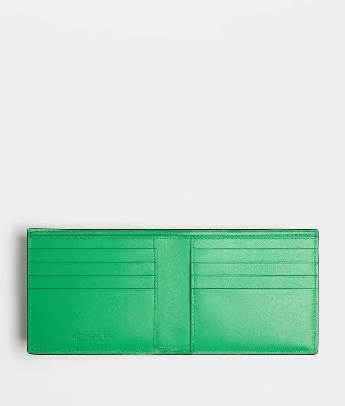 Men Bottega Veneta Small Wallets Intrecciato BiFold Wallet Black Grass