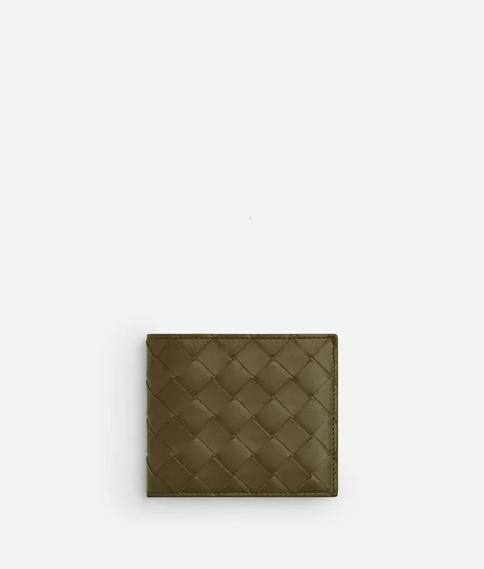 Men Bottega Veneta Small Wallets Intrecciato BiFold Wallet With Exterior Pocket Mud Men Bottega Veneta Small Wallets Intrecciato BiFold Wallet With Exterior Pocket Mud