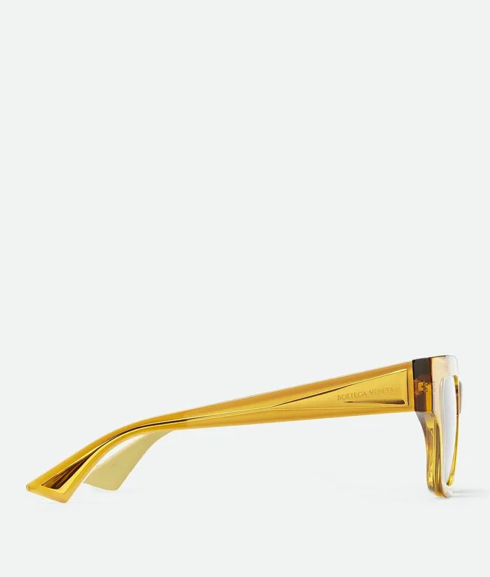 Men Bottega Veneta Sunglasses TriFold Square Sunglasses Yellowbrown