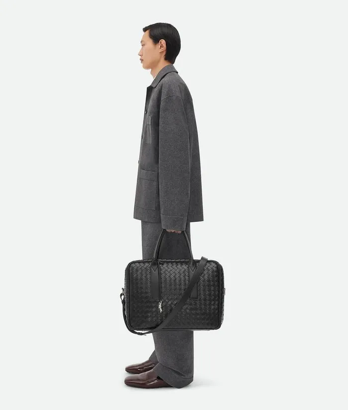 Men Bottega Veneta Travel Bags Getaway Weekender Black