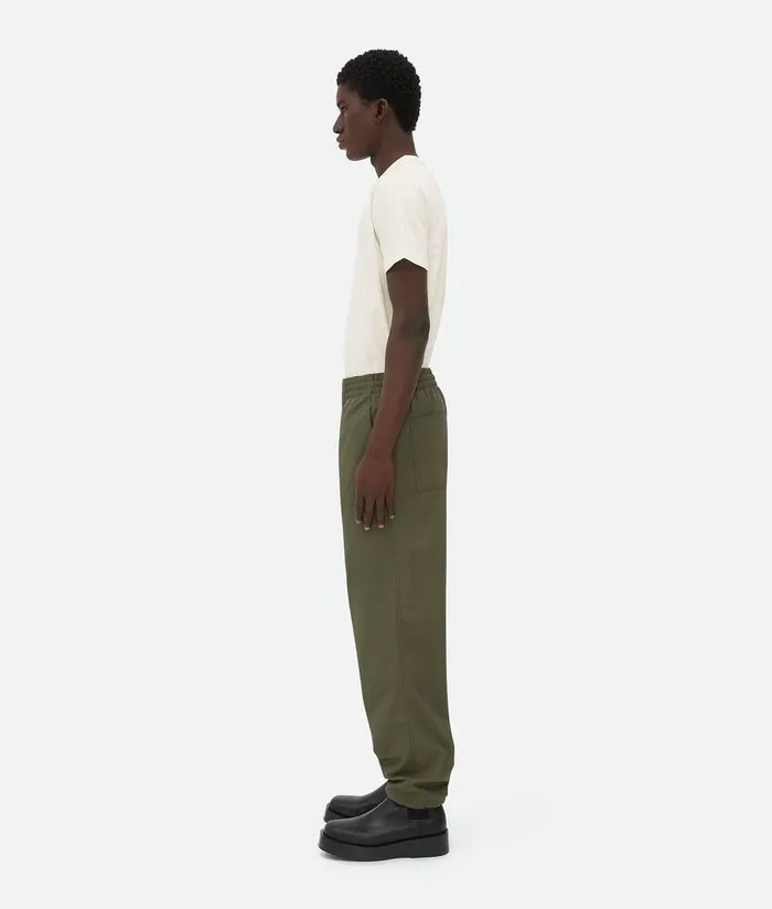 Men Bottega Veneta Trousers And Shorts Tech Cotton Faille Trousers Shrub
