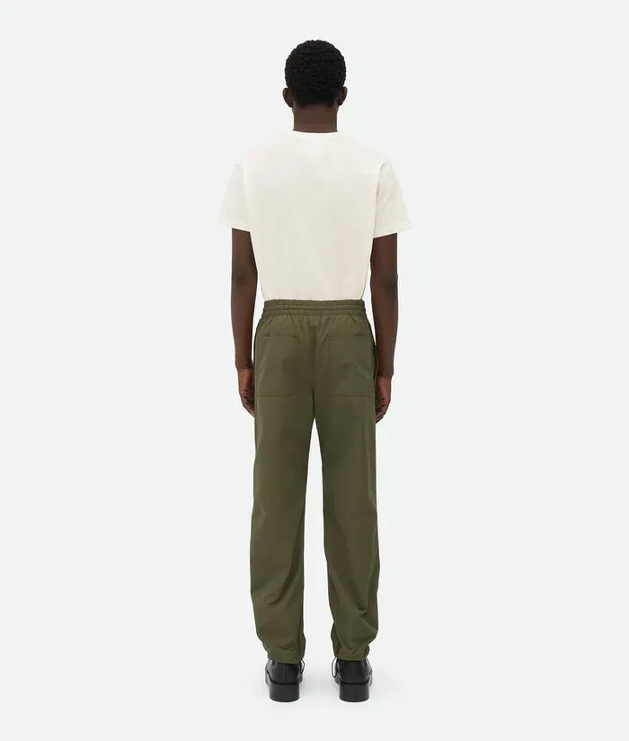 Men Bottega Veneta Trousers And Shorts Tech Cotton Faille Trousers Shrub