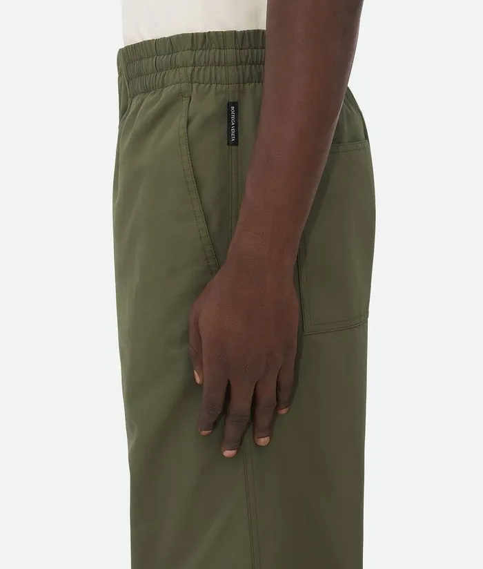 Men Bottega Veneta Trousers And Shorts Tech Cotton Faille Trousers Shrub