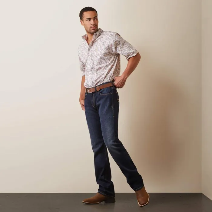 Men Button Down Shirts Ariat Danon Classic Fit Shirt White Men Button Down Shirts Ariat Danon Classic Fit Shirt White