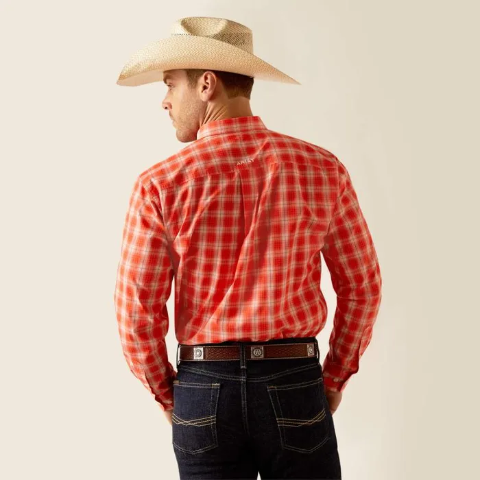 Men Button Down Shirts Ariat Pro Series Team Lewis Classic Fit Shirt Orange Men Button Down Shirts Ariat Pro Series Team Lewis Classic Fit Shirt Orange