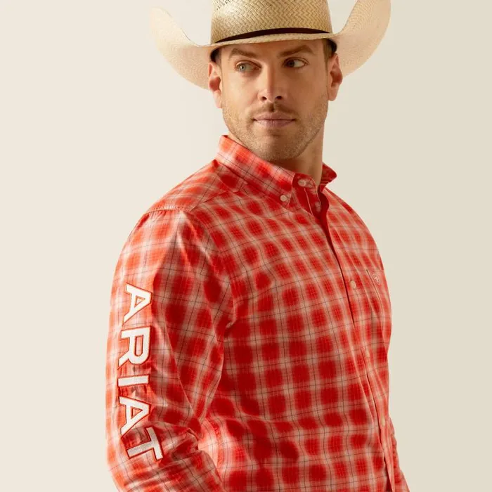 Men Button Down Shirts Ariat Pro Series Team Lewis Classic Fit Shirt Orange Men Button Down Shirts Ariat Pro Series Team Lewis Classic Fit Shirt Orange