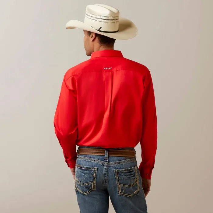 Men Button Down Shirts Ariat Team Logo Twill Classic Fit Shirt Poppy Red Men Button Down Shirts Ariat Team Logo Twill Classic Fit Shirt Poppy Red