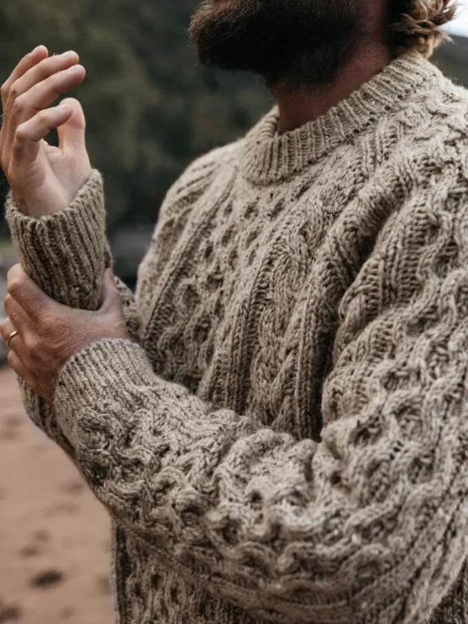 Men Cabet Jumper Flint Finisterre Knitwear