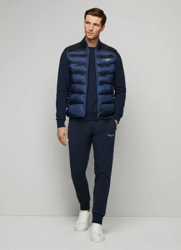 Men Coats and Jackets Hackett London Aston Martin Padded Gilet Navy