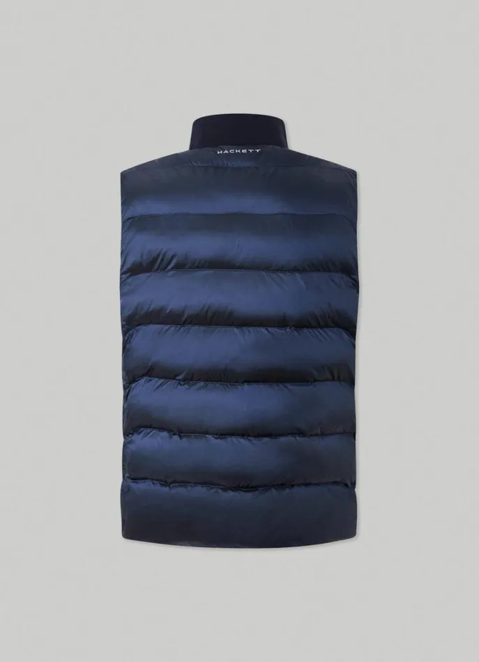 Men Coats and Jackets Hackett London Aston Martin Padded Gilet Navy