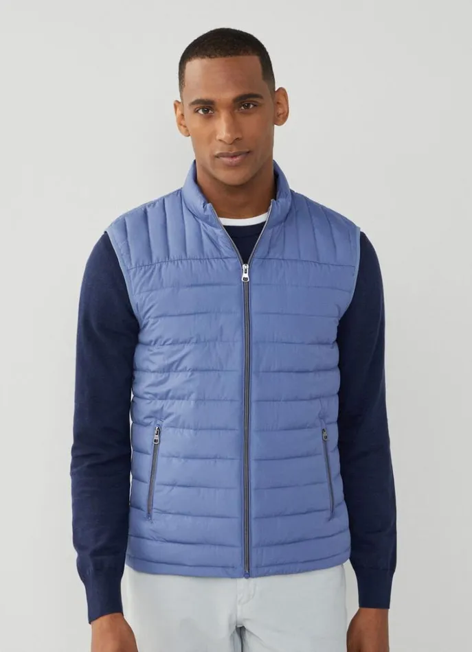 Men Coats and Jackets Hackett London Ultralight Padded Gilet Avio