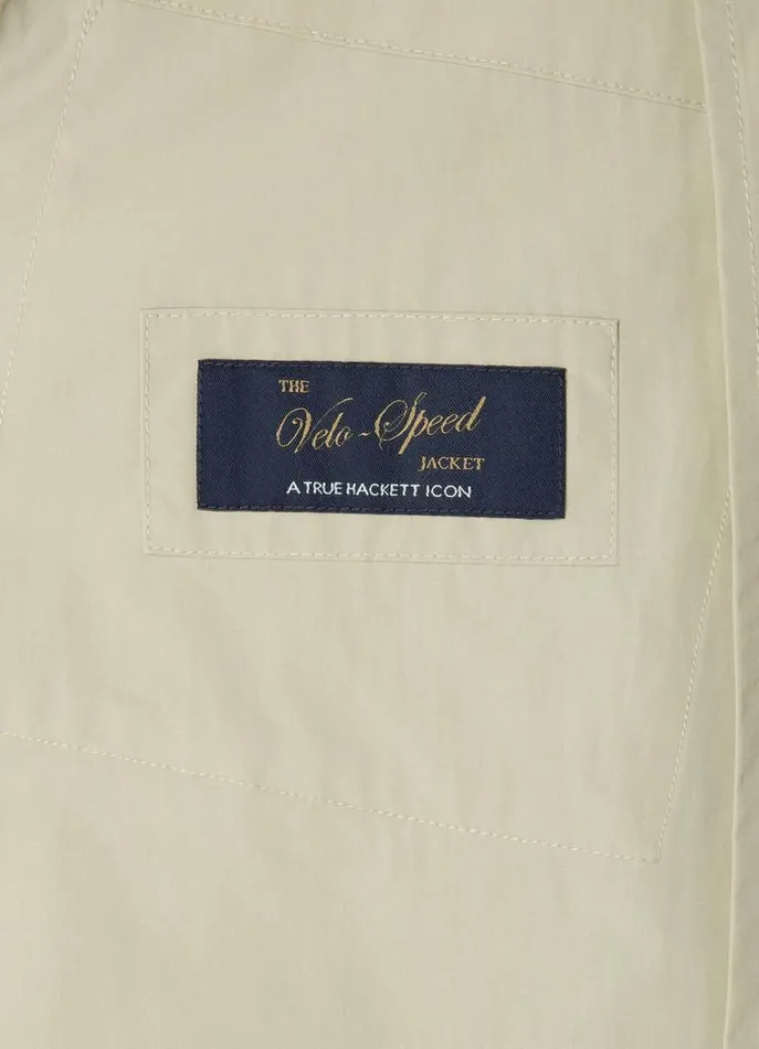 Men Coats and Jackets Hackett London WaterResistant Velospeed Jacket Taupe Beige