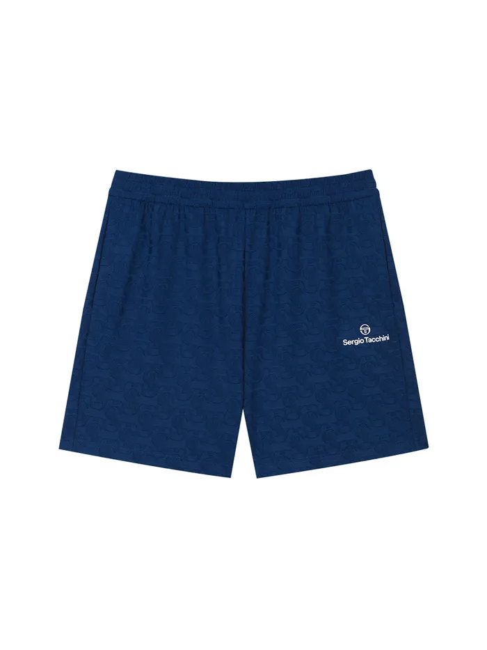 Men Court Styles Sergio Tacchini Daily St Jacquard Shorts Navy