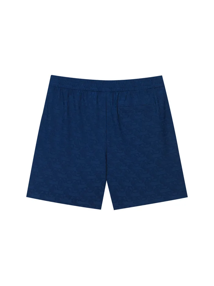 Men Court Styles Sergio Tacchini Daily St Jacquard Shorts Navy