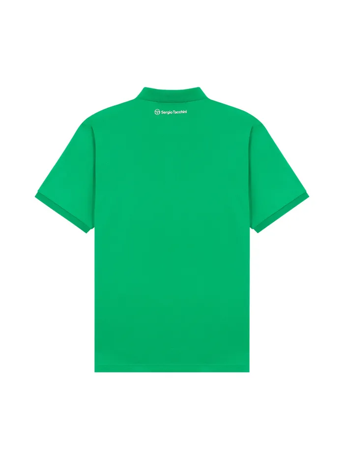 Men Court Styles Sergio Tacchini Monte Carlo Graphic Polo Shirt Green