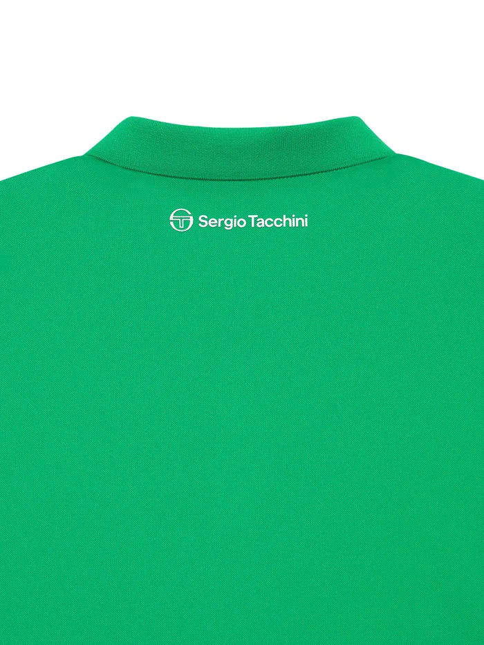 Men Court Styles Sergio Tacchini Monte Carlo Graphic Polo Shirt Green