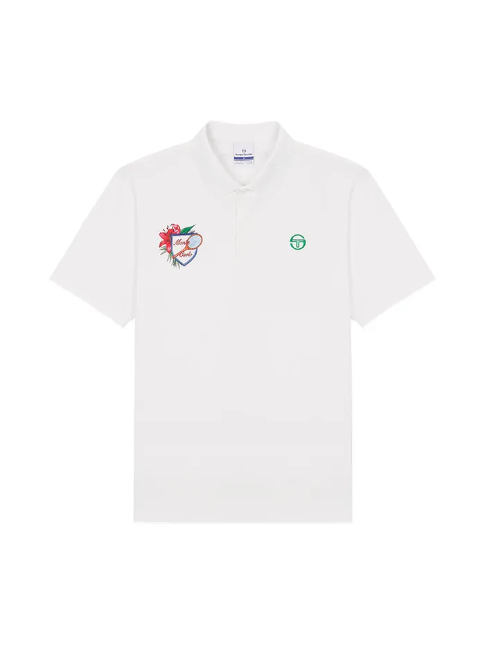 Men Court Styles Sergio Tacchini Monte Carlo Graphic Polo Shirt Off White