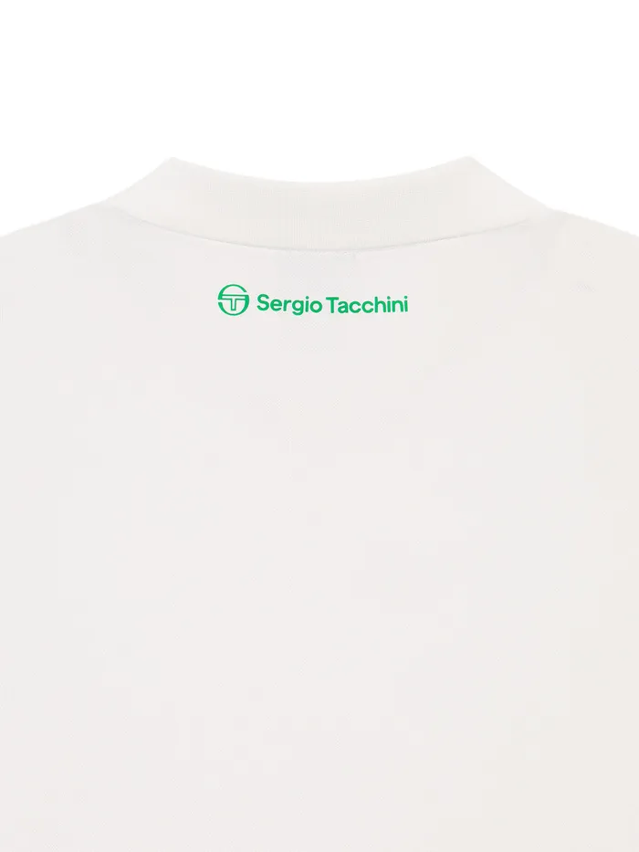 Men Court Styles Sergio Tacchini Monte Carlo Graphic Polo Shirt Off White