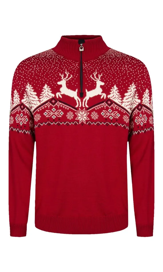 Men Dale Of Norway Halfzip Dale Christmas Sweater 8211 Merino Wool