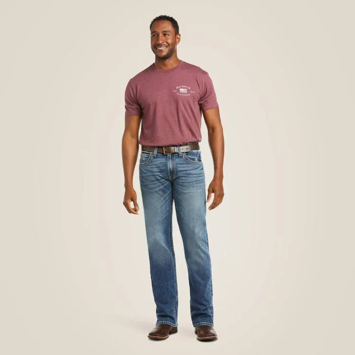 Men Denim Ariat M5 Slim Stretch Stillwell Stackable Straight Leg Jean Fargo