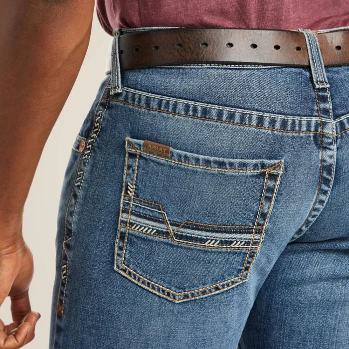 Men Denim Ariat M5 Slim Stretch Stillwell Stackable Straight Leg Jean Fargo