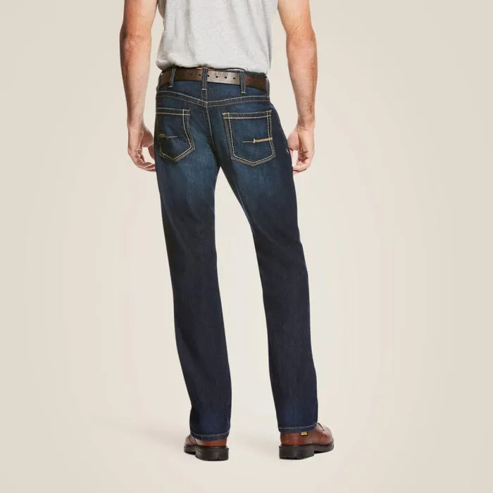 Men Denim Ariat Rebar M4 Low Rise DuraStretch Edge Boot Cut Jean Maritime Men Denim Ariat Rebar M4 Low Rise DuraStretch Edge Boot Cut Jean Maritime
