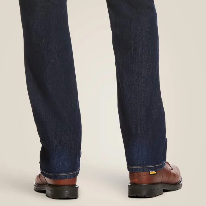 Men Denim Ariat Rebar M4 Low Rise DuraStretch Edge Boot Cut Jean Maritime Men Denim Ariat Rebar M4 Low Rise DuraStretch Edge Boot Cut Jean Maritime