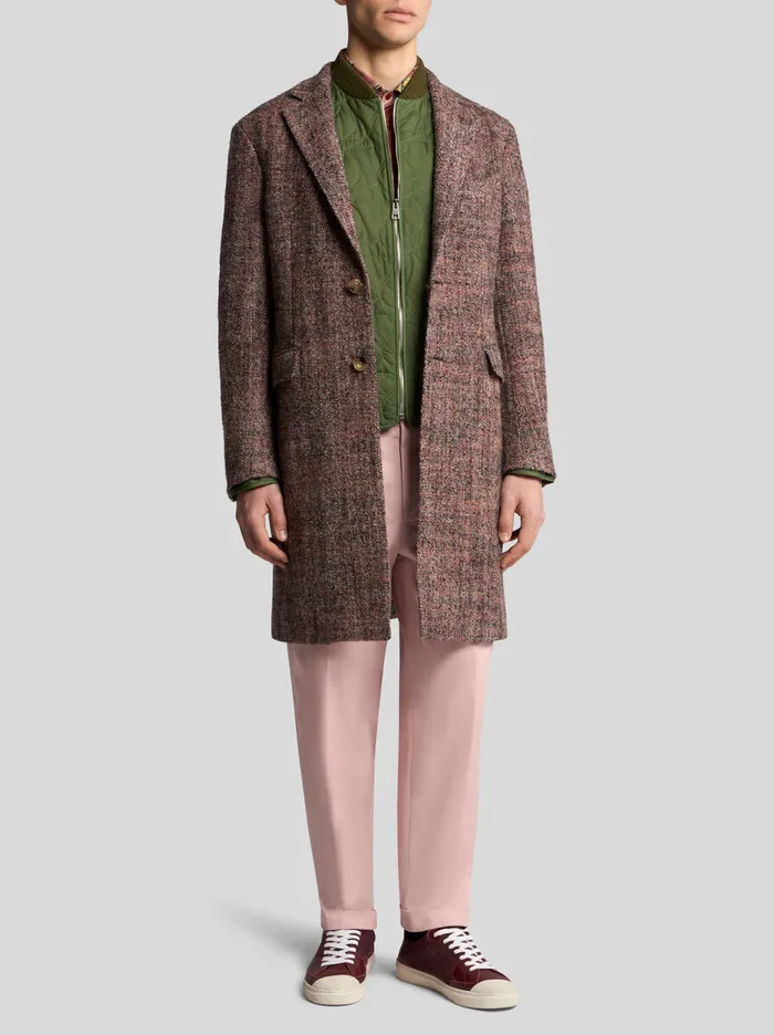 Men Etro Coats And Outerwear WoolBlend Coat Beige Men Etro Coats And Outerwear WoolBlend Coat Beige