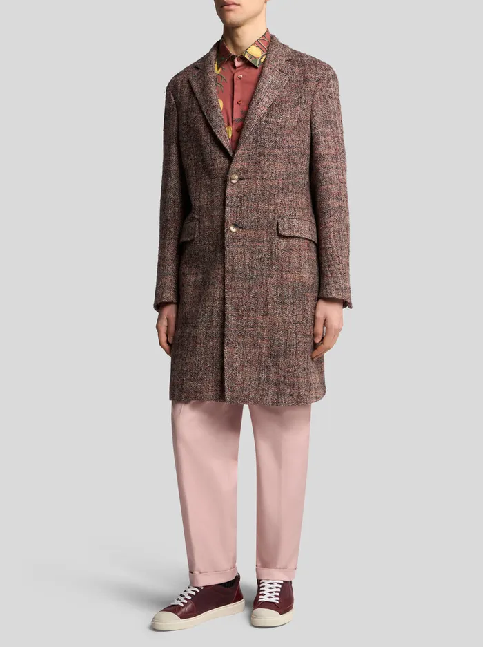 Men Etro Coats And Outerwear WoolBlend Coat Beige Men Etro Coats And Outerwear WoolBlend Coat Beige