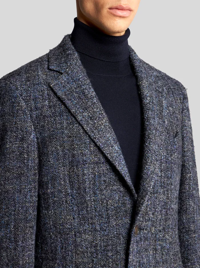 Men Etro Coats And Outerwear WoolBlend Coat Navy Blue Men Etro Coats And Outerwear WoolBlend Coat Navy Blue