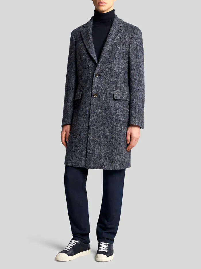 Men Etro Coats And Outerwear WoolBlend Coat Navy Blue Men Etro Coats And Outerwear WoolBlend Coat Navy Blue